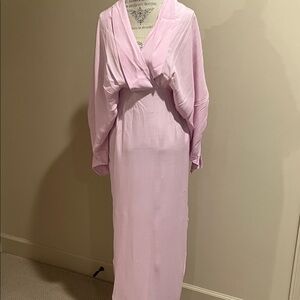 Elegant Long Sleeve Pink Dress